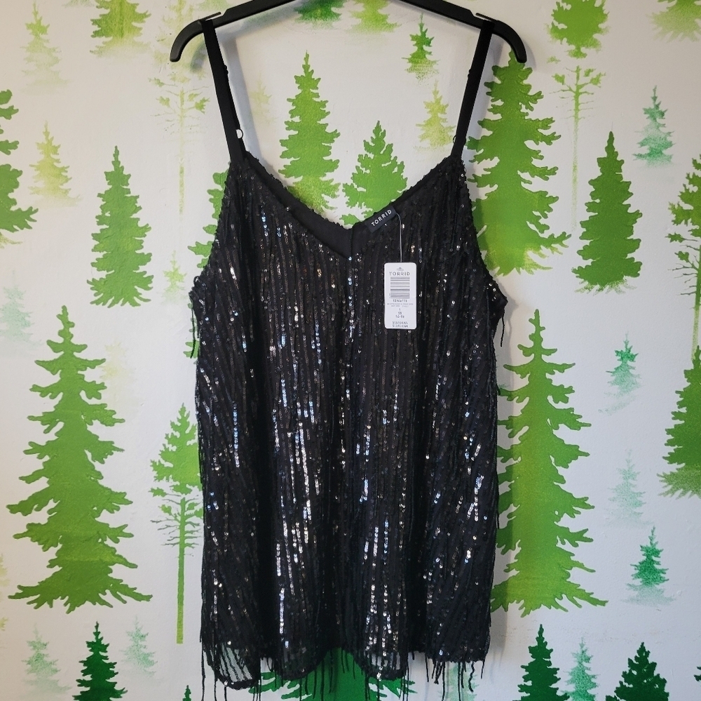 Sophie Swing Cami - Sequin Fringe.